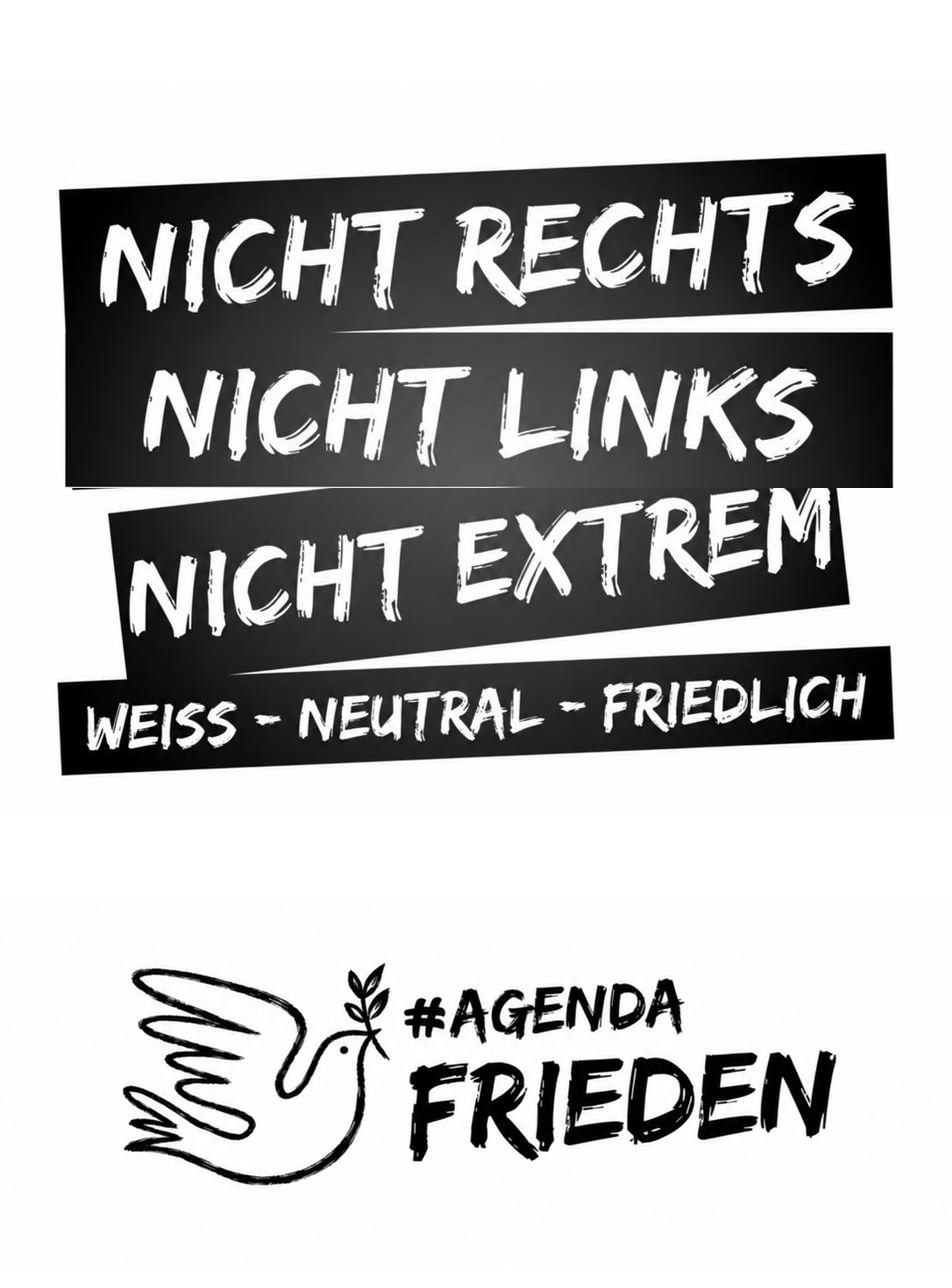 Schild: Nicht rechts, nicht links, nicht extrem